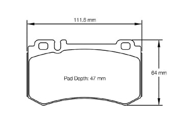 Pagid racing brake pad shape no. 8031 for Mercedes
